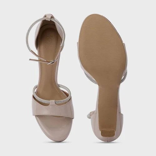 Fashion Embellished Strap Block Heels