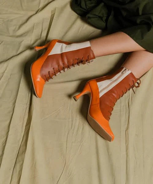 Theater Women's Bowie Life on Mars Colourblock Lace-Up Boots