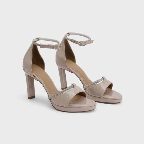Fashion Embellished Strap Block Heels