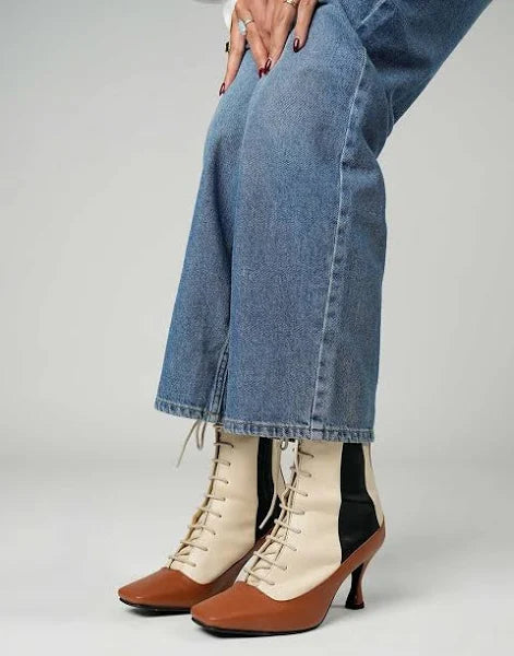 Theater Women's Bowie Life on Mars Colourblock Lace-Up Boots